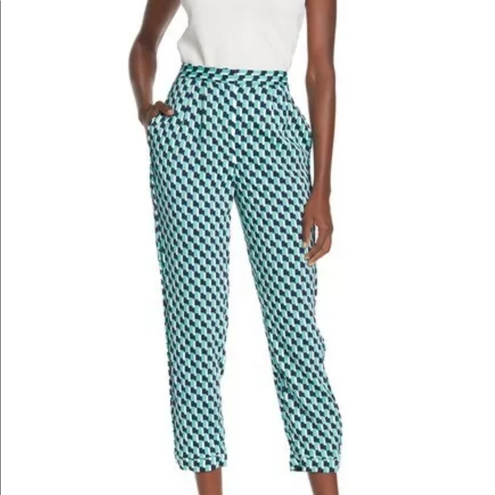 $328 DVF Madison Square Shift Mint women’s pants US 14 viscose 96% new with tag